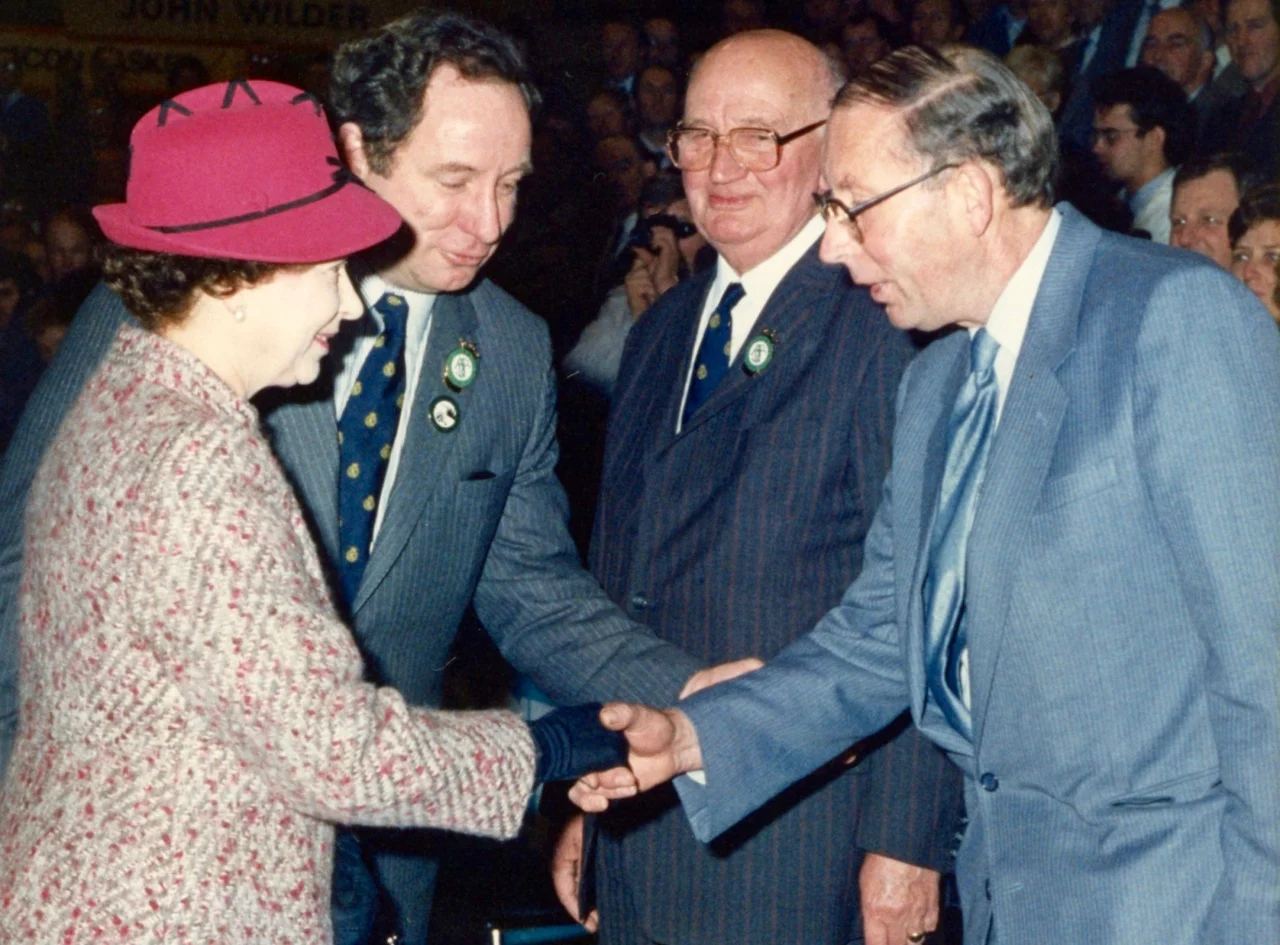 Queen Elizabeth II meeting Dick Gough at Smithfield
